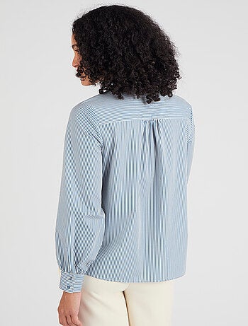 Chemisier rayé popeline pur coton - Damart