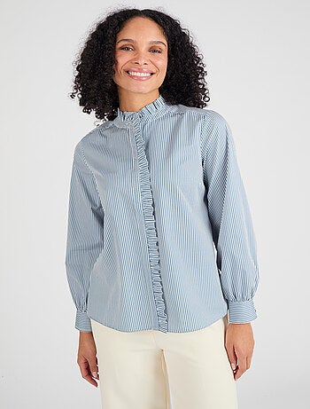 Chemisier rayé popeline pur coton - Damart