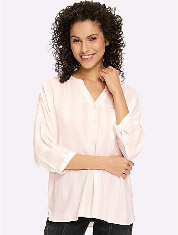 Chemisier Rayé Pure Viscose - Taille Standard - Helline
