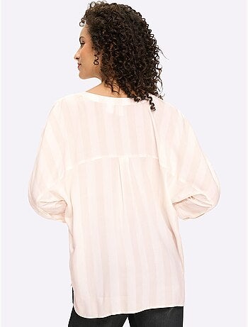 Chemisier Rayé Pure Viscose - Taille Standard - Helline
