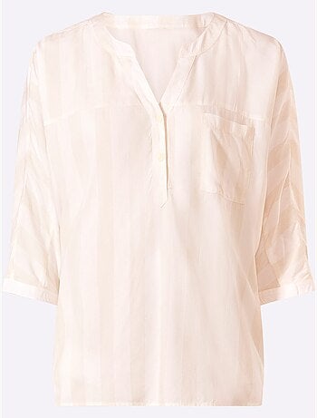 Chemisier Rayé Pure Viscose - Taille Standard - Helline