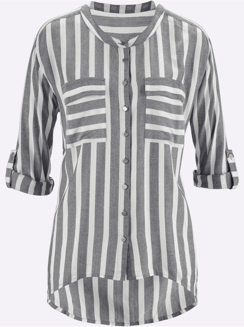 Chemisier Rayé Pure Viscose - Taille Standard - helline - Kiabi