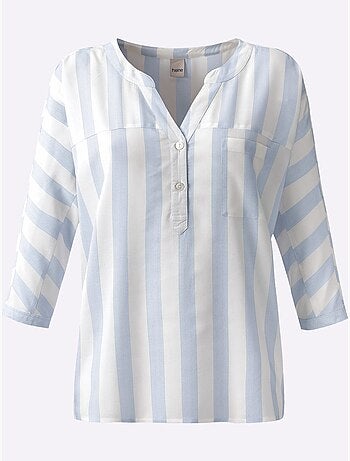 Chemisier Rayé Pure Viscose - Taille Standard - Helline