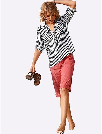 Chemisier Rayé Pure Viscose - Taille Standard - Witt