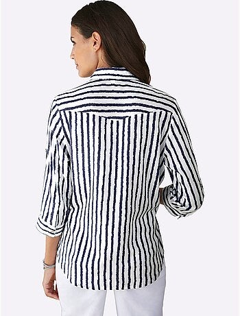 Chemisier Rayé Pure Viscose - Taille Standard - Witt