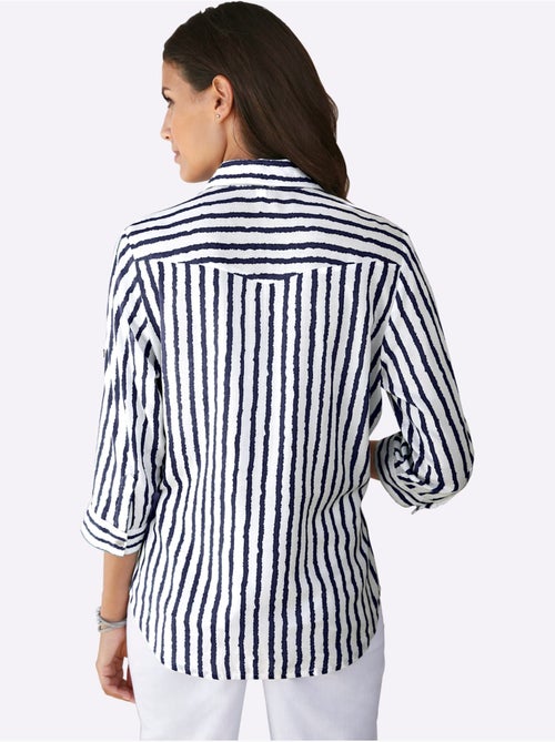Chemisier Rayé Pure Viscose - Taille Standard - Witt - Kiabi Chemisier Rayé Pure Viscose - Taille Standard - Witt - Kiabi