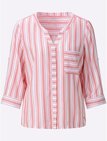 Chemisier Rayé Pure Viscose - Taille Standard - Witt