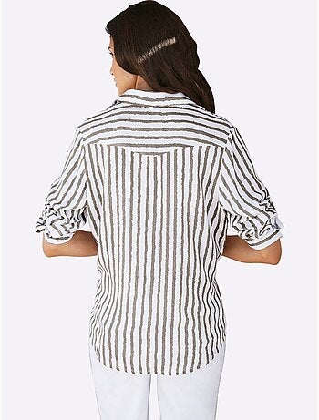 Chemisier Rayé Pure Viscose - Taille Standard - Witt