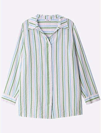 Chemisier Rayé Rayures Verticales Affinantes - Taille Standard - Sheego