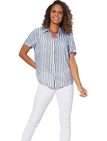 Chemisier Rayé Viscose Douce Et Fluide - Taille Standard - Witt