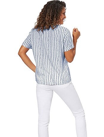 Chemisier Rayé Viscose Douce Et Fluide - Taille Standard - Witt