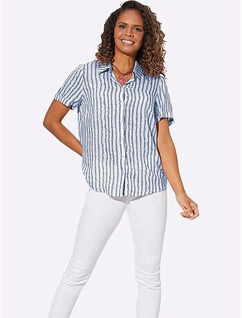 Chemisier Rayé Viscose Douce Et Fluide - Taille Standard - Witt