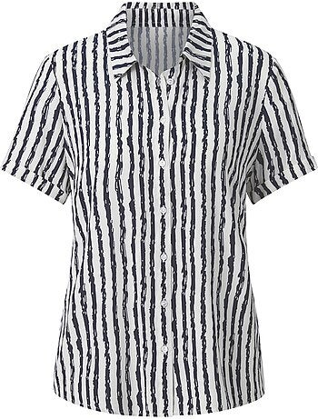 Chemisier Rayé Viscose Douce Et Fluide - Taille Standard - Witt