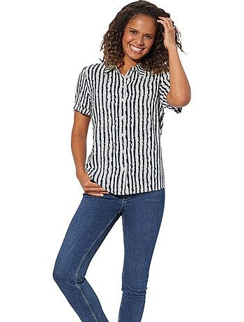 Chemisier Rayé Viscose Douce Et Fluide - Taille Standard - Witt