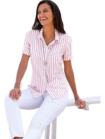Chemisier Rayé Viscose Douce Et Fluide - Taille Standard - Witt