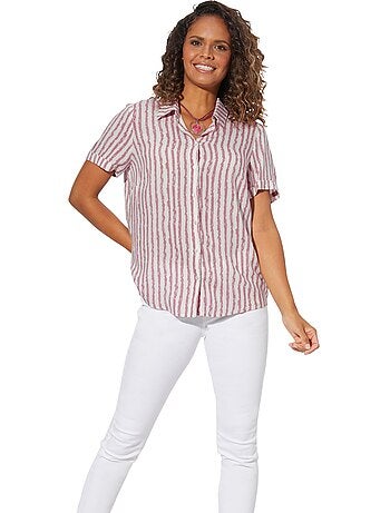 Chemisier Rayé Viscose Douce Et Fluide - Taille Standard - Witt