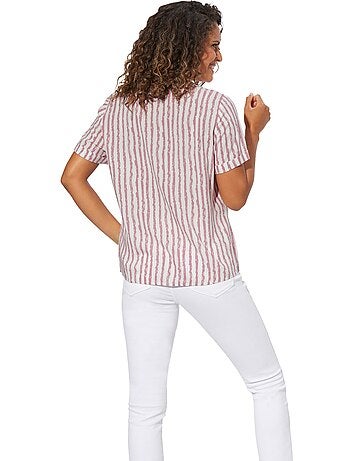 Chemisier Rayé Viscose Douce Et Fluide - Taille Standard - Witt