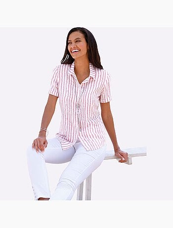 Chemisier Rayé Viscose Douce Et Fluide - Taille Standard - Witt