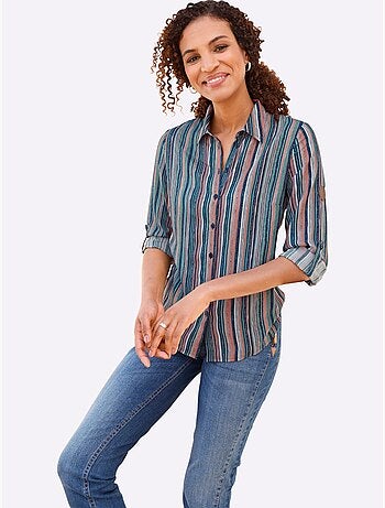 Chemisier Rayé Viscose (ecovero) - Taille Standard - Witt