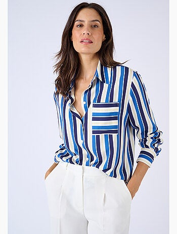 Chemisier rayures graphiques pure viscose - Damart