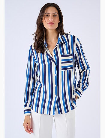 Chemisier rayures graphiques pure viscose - Damart
