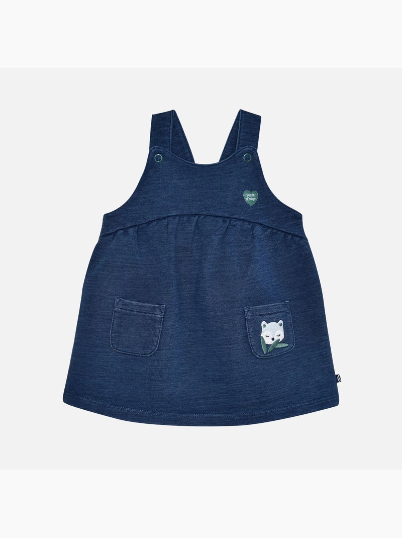 CHEMISIER ROBE BANDEAU MAE MOLLETON Bleu - Kiabi