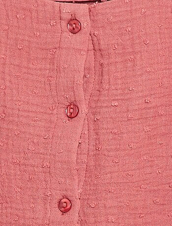 Chemisier sans manche en double gaze de coton