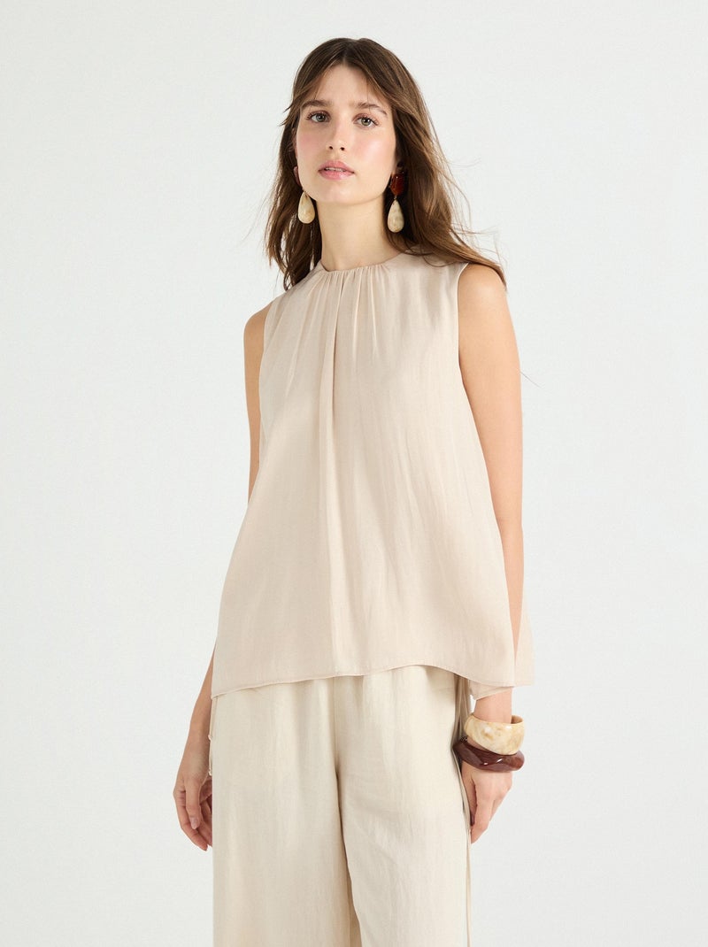 Chemisier sans manches MO Fashion Beige - Kiabi