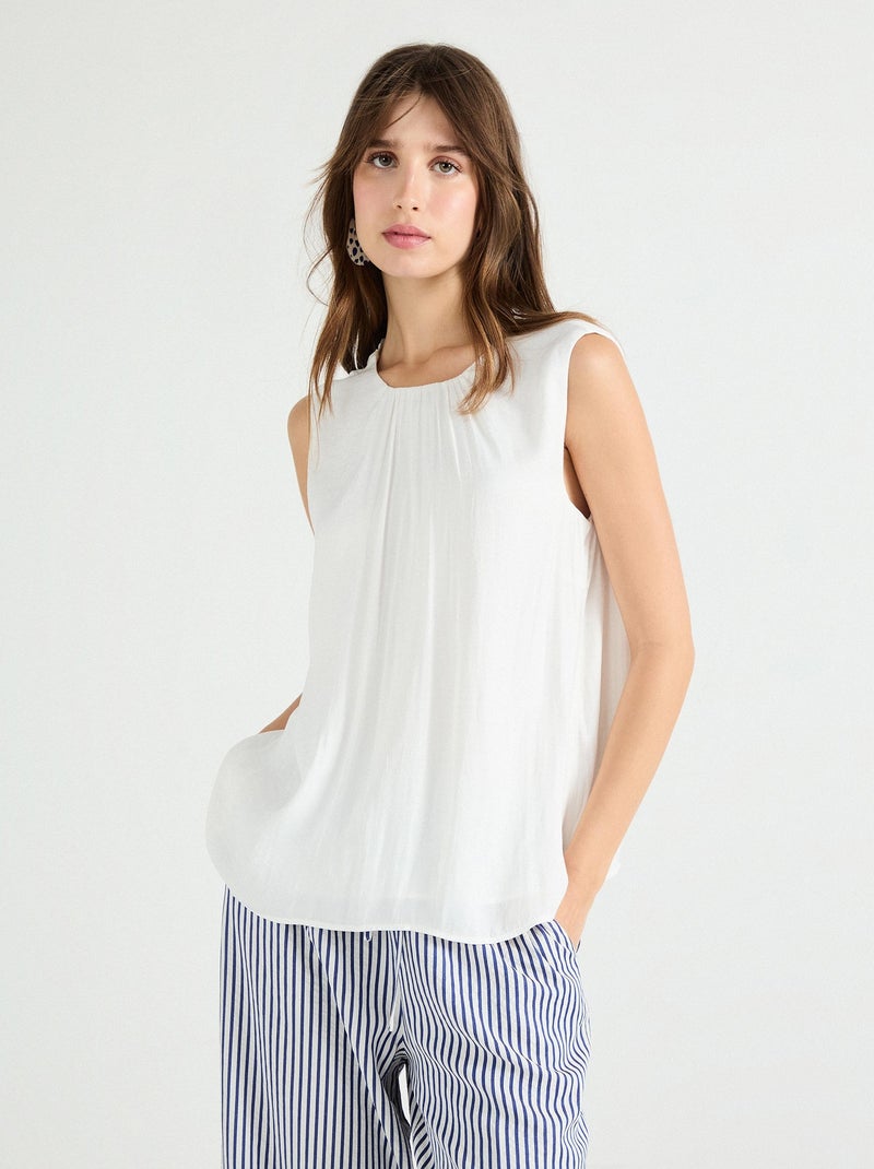 Chemisier sans manches MO Fashion Blanc - Kiabi