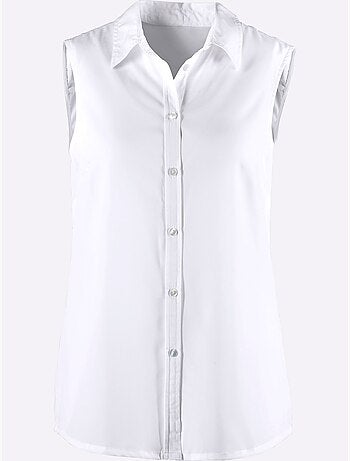 Chemisier Sans Manches Ourlet Légèrement Arrondi - Taille Standard - Moda Vilona