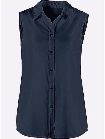 Chemisier Sans Manches Ourlet Légèrement Arrondi - Taille Standard - Moda Vilona