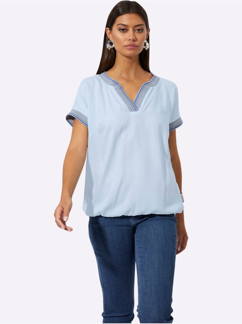 Chemisier Sans Manches Pure Viscose - Taille Standard - helline Bleu clair - Kiabi