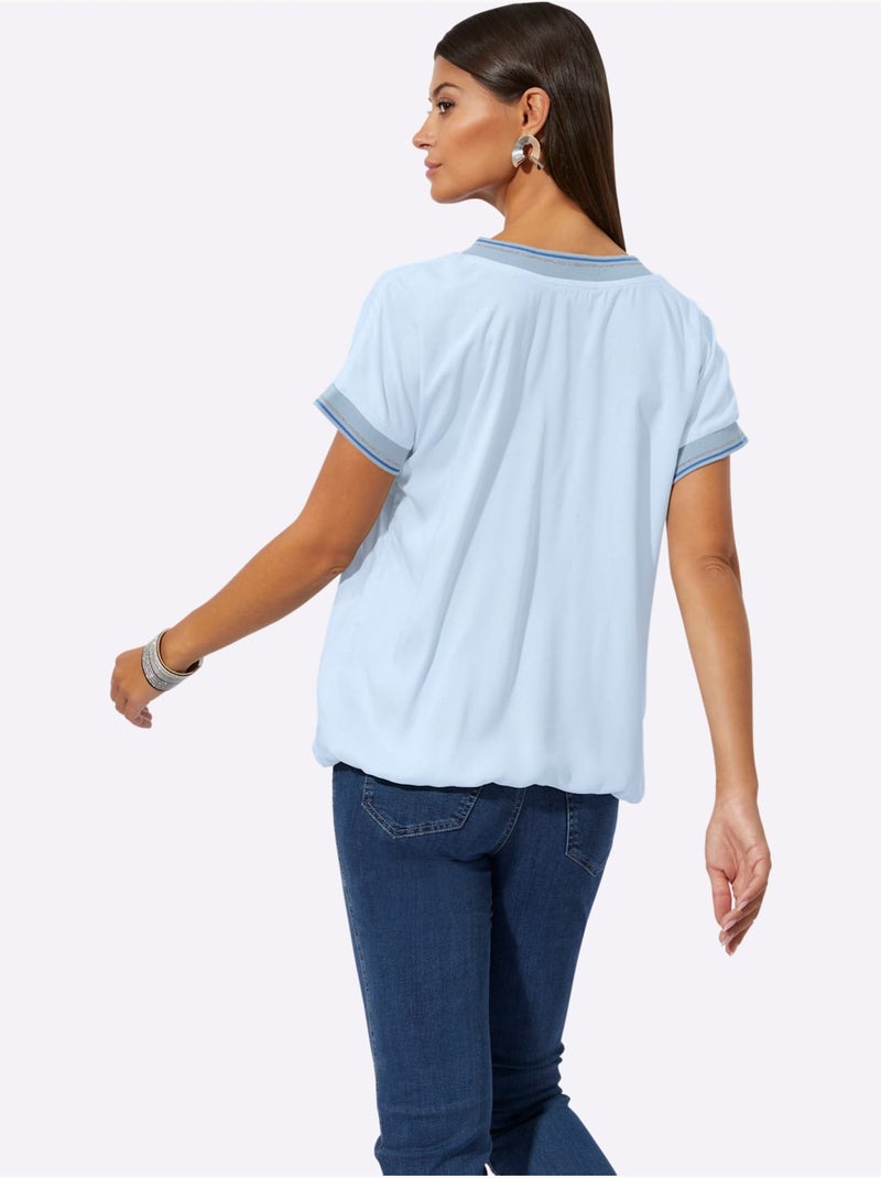 Chemisier Sans Manches Pure Viscose - Taille Standard - helline Bleu clair - Kiabi