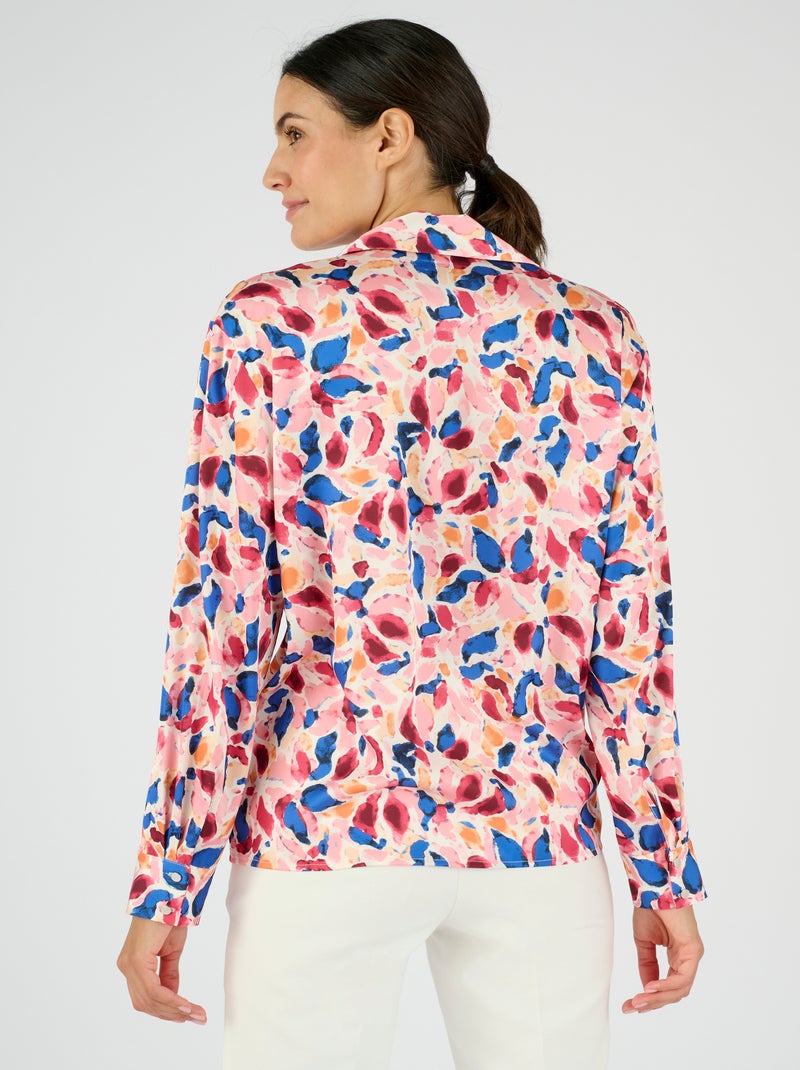 Chemisier satin - Damart Blanc - Kiabi