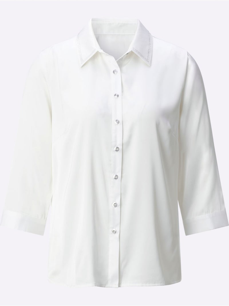 Chemisier satin - taille standard - witt Ecru - Kiabi
