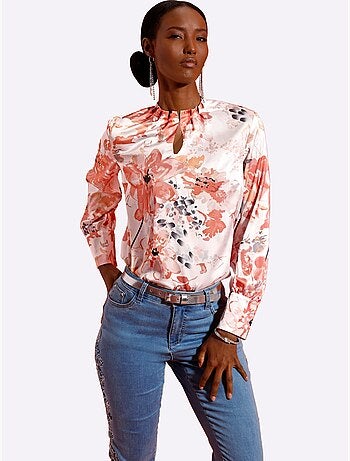 Chemisier Satin Mat élégant - Taille Standard - helline