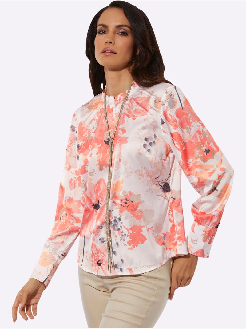 Chemisier Satin Mat élégant - Taille Standard - Helline Ecru - Kiabi