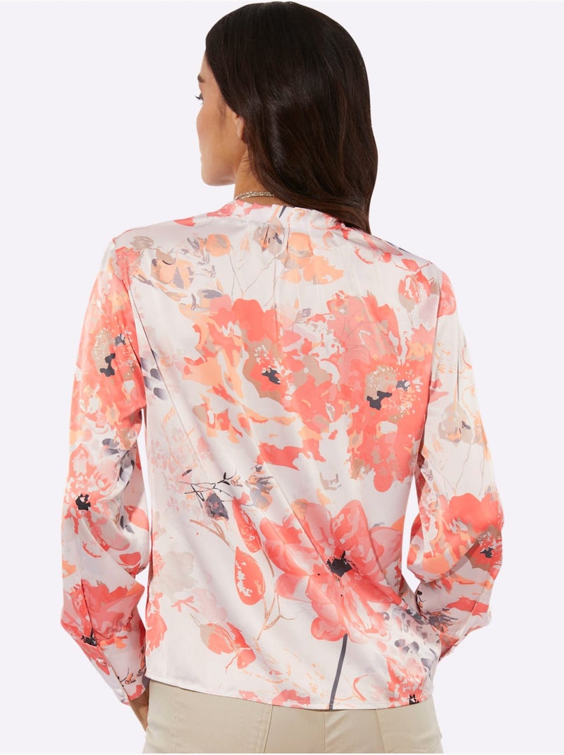 Chemisier Satin Mat élégant - Taille Standard - Helline Ecru - Kiabi