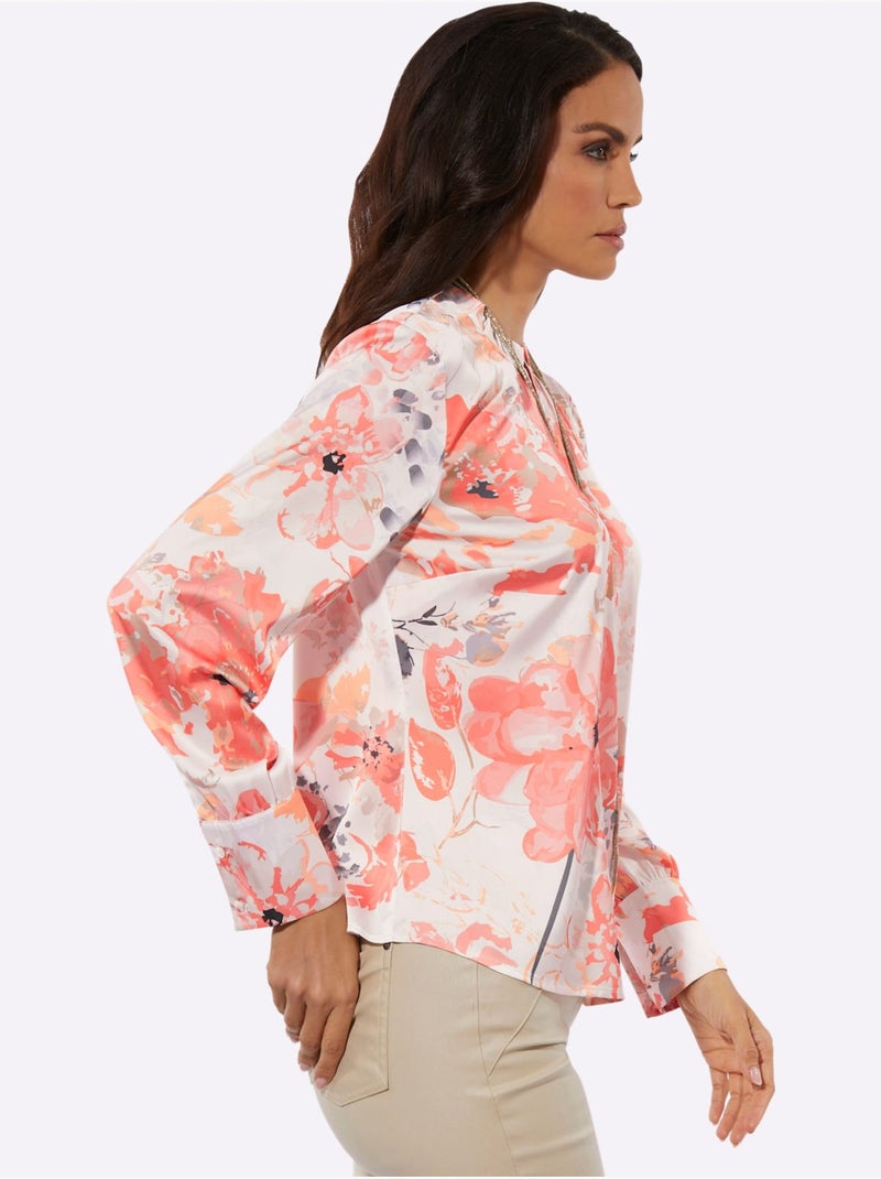 Chemisier Satin Mat élégant - Taille Standard - Helline Ecru - Kiabi