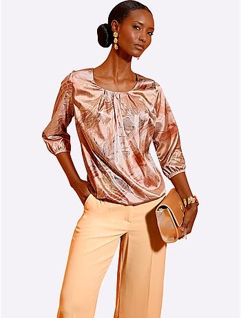 Chemisier Satin Mat élégant - Taille Standard - helline