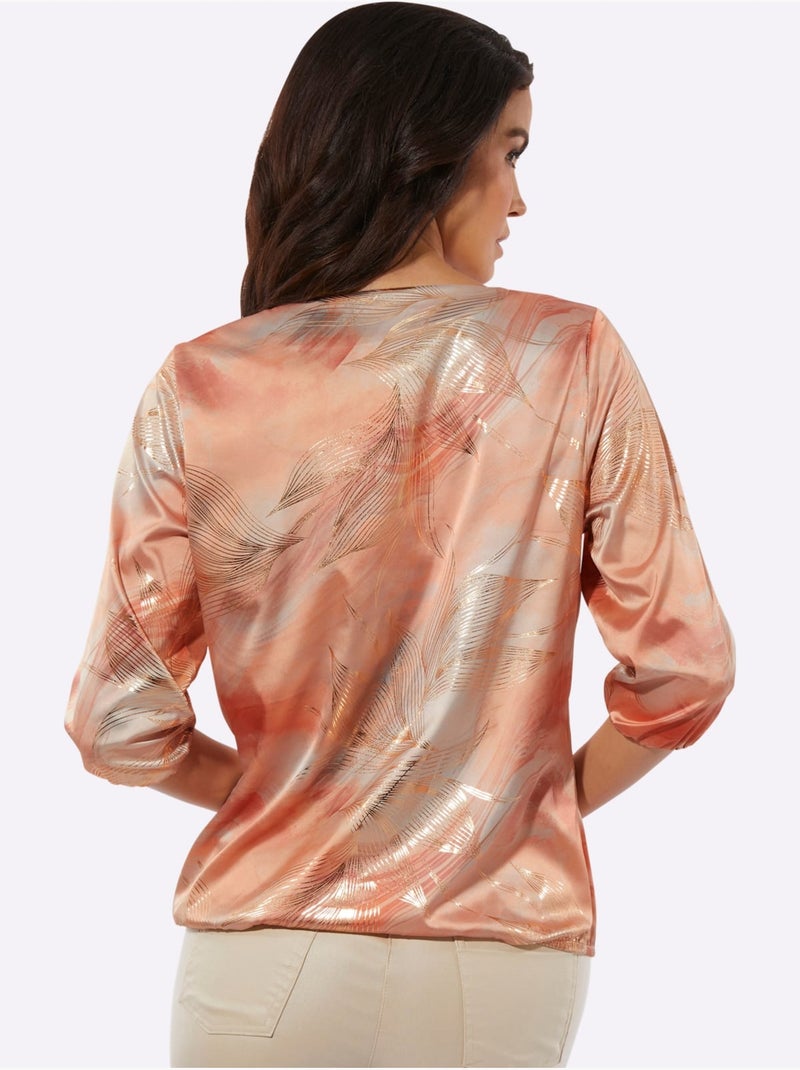 Chemisier Satin Mat élégant - Taille Standard - Helline Ecru - Kiabi