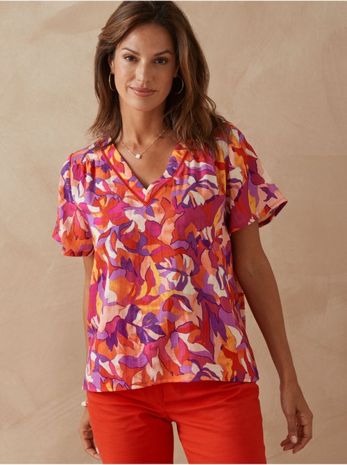 Chemisier smocks à l'encolure - DAXON - Kiabi