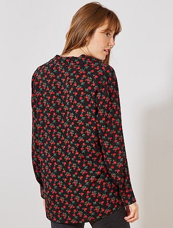 Chemisier style pyjama de grossesse - Kiabi