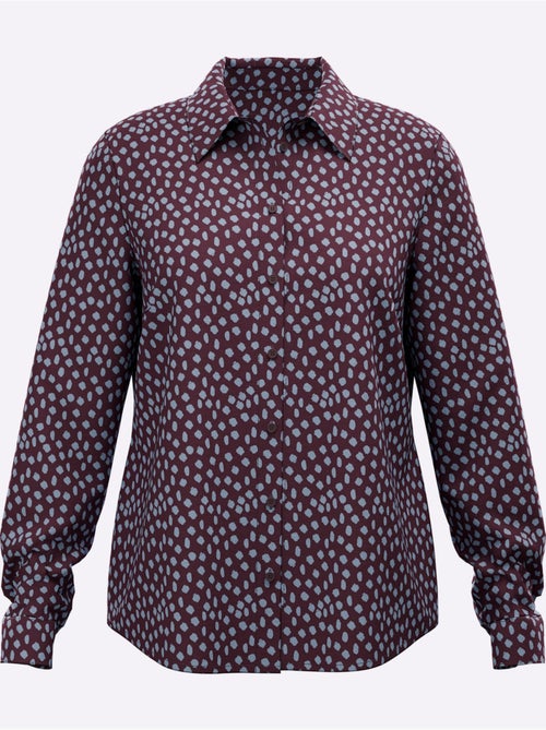 Chemisier Superbe Motif à Pois - Taille Standard - Helline - Kiabi Chemisier Superbe Motif à Pois - Taille Standard - Helline - Kiabi