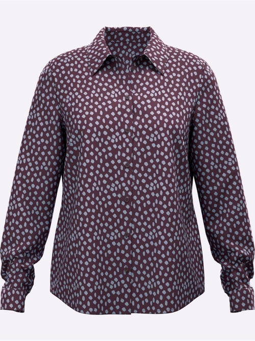 Chemisier Superbe Motif à Pois - Taille Standard - Helline - Kiabi Chemisier Superbe Motif à Pois - Taille Standard - Helline - Kiabi