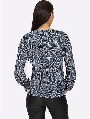 Chemisier superbe motif graphique - taille standard - helline