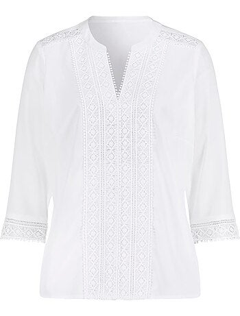 Chemisier Superbes Finitions En Dentelle - Taille Standard - Moda Vilona