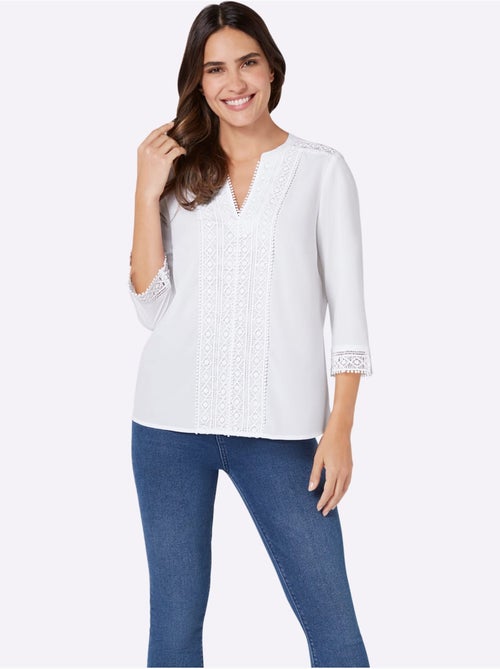 Chemisier Superbes Finitions En Dentelle - Taille Standard - Moda Vilona - Kiabi