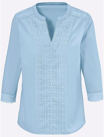 Chemisier Superbes Finitions En Dentelle - Taille Standard - Moda Vilona