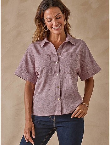 Chemisier tissu effet gaufré - DAXON